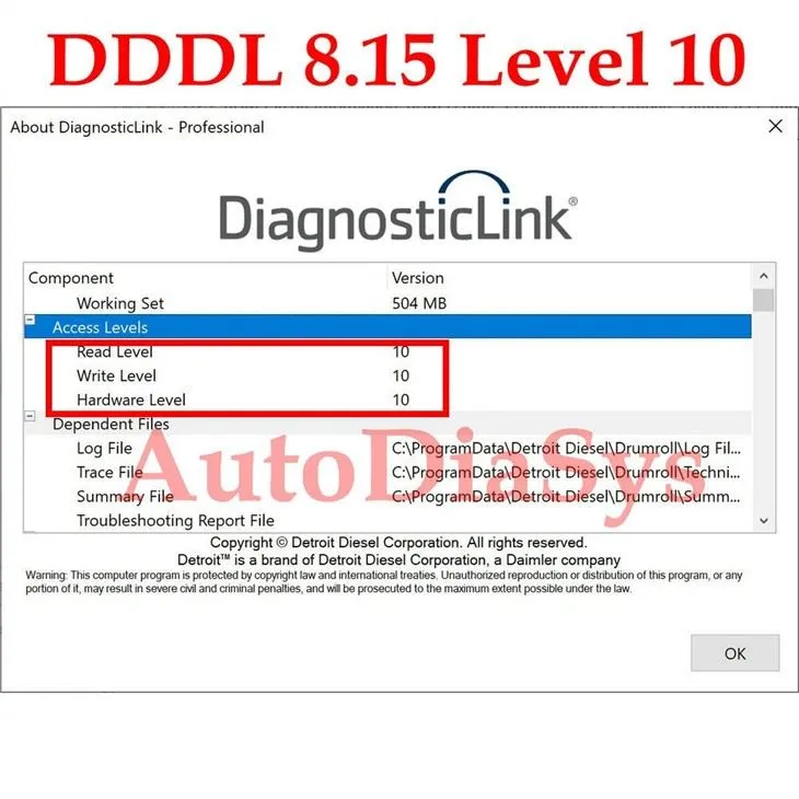Detroit Diesel Diagnostic Link DDDL 8.15